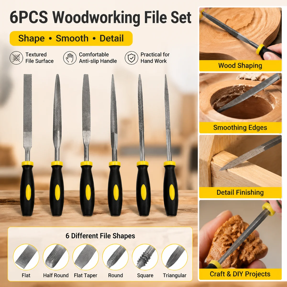 6pcs Woodworking File Set High - огляд і ціна Woodworking Files And Rasps