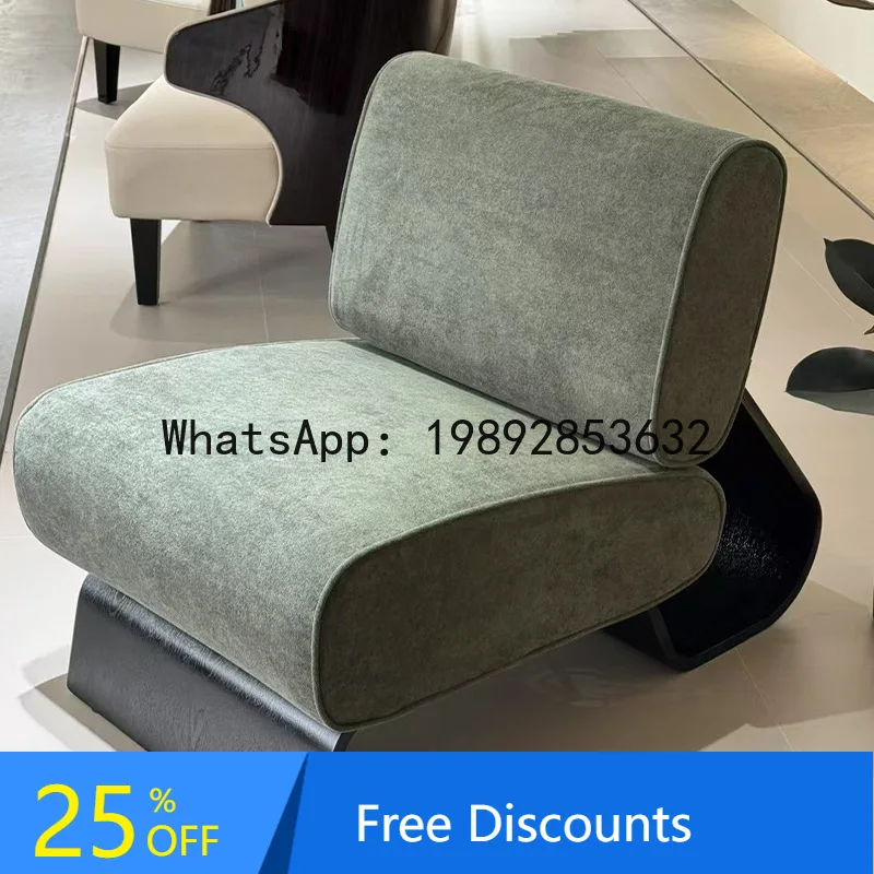 YFY Mid-Century Style Curved Board Single Leisure Chair Designer Model Room Hotel Homestay Reception Chair