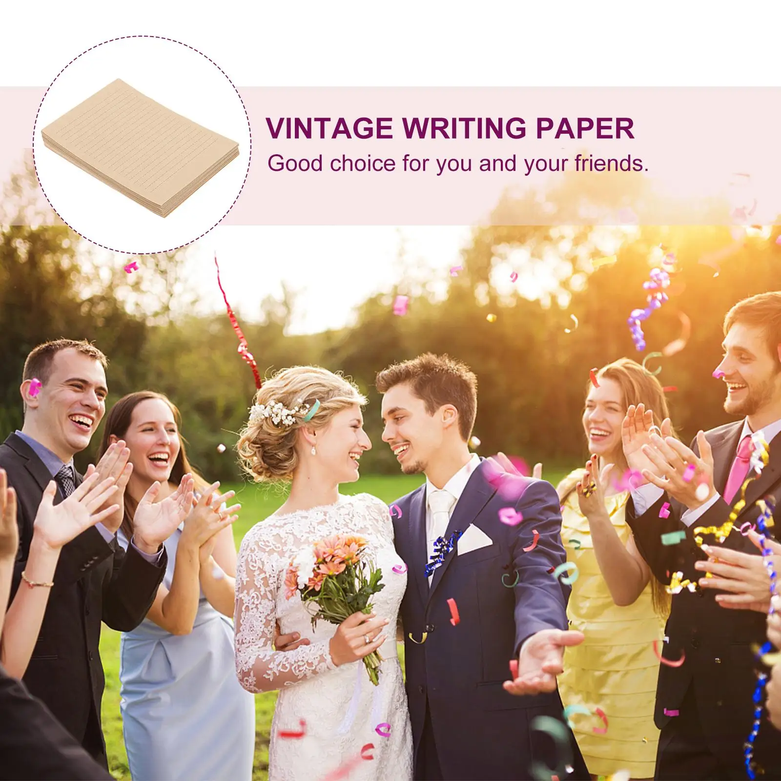 200 Pcs Stationery Lined Stationary Paper Vintage Letter Ruled Writing Crafting