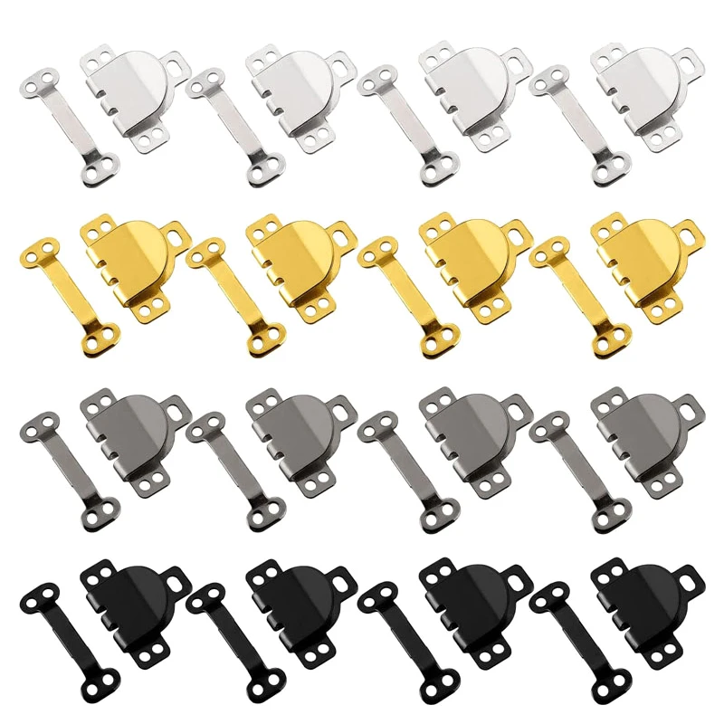 50/100pairs Fastener Buttons Women Skirt Buckle Pants Trousers Extenders Sew-on Suit Coat Garment Hooks DIY Sewing