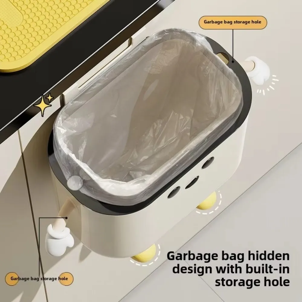 

Милые мусорные баки 9л/12л, большая емкость, мультяшный настенный мусорный бак, отдельный мусор с крышкой, мусорная корзина для гостиной