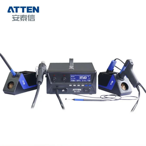 MS-900 4 in 1 Desoldering Hot Air Gun Rework Soldering Iron Suction Tin Gun Pick up Pen Desoldering Soldering Station
