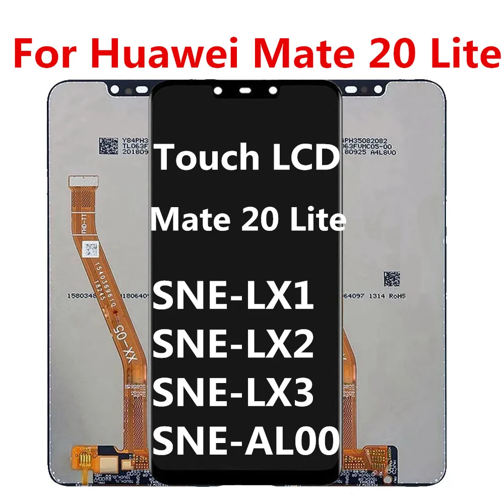 6.3 inch LCD For Huawei Mate 20 Lite LCD Display Touch Screen Huawei Mate 20 Lite SNE LX1 LX2 Replacement Parts