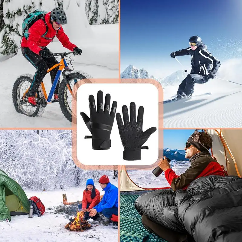 Snow Gloves Non-Slip Warm Windproof Gloves Thermal Waterproof Snowboard Gloves Touchscreen Snow Gloves For Women Men Outdoor