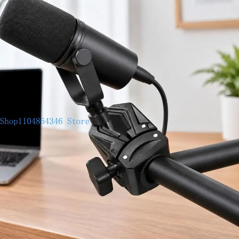 652F Support Clamp Mount for DIY Fixtures with Knob-Controlled Jaw for Studio