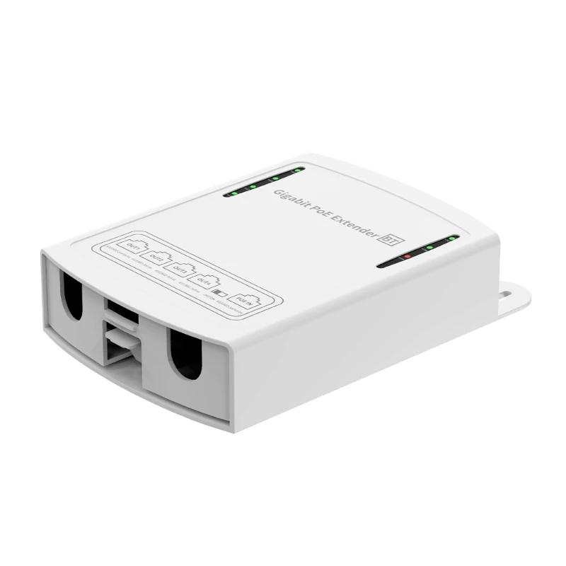 D7YC Gigabit Power over Ethernet Distribution Unit with 1 Input, 4 Outputs and a 90W Total Rating for Outdoor Camera and