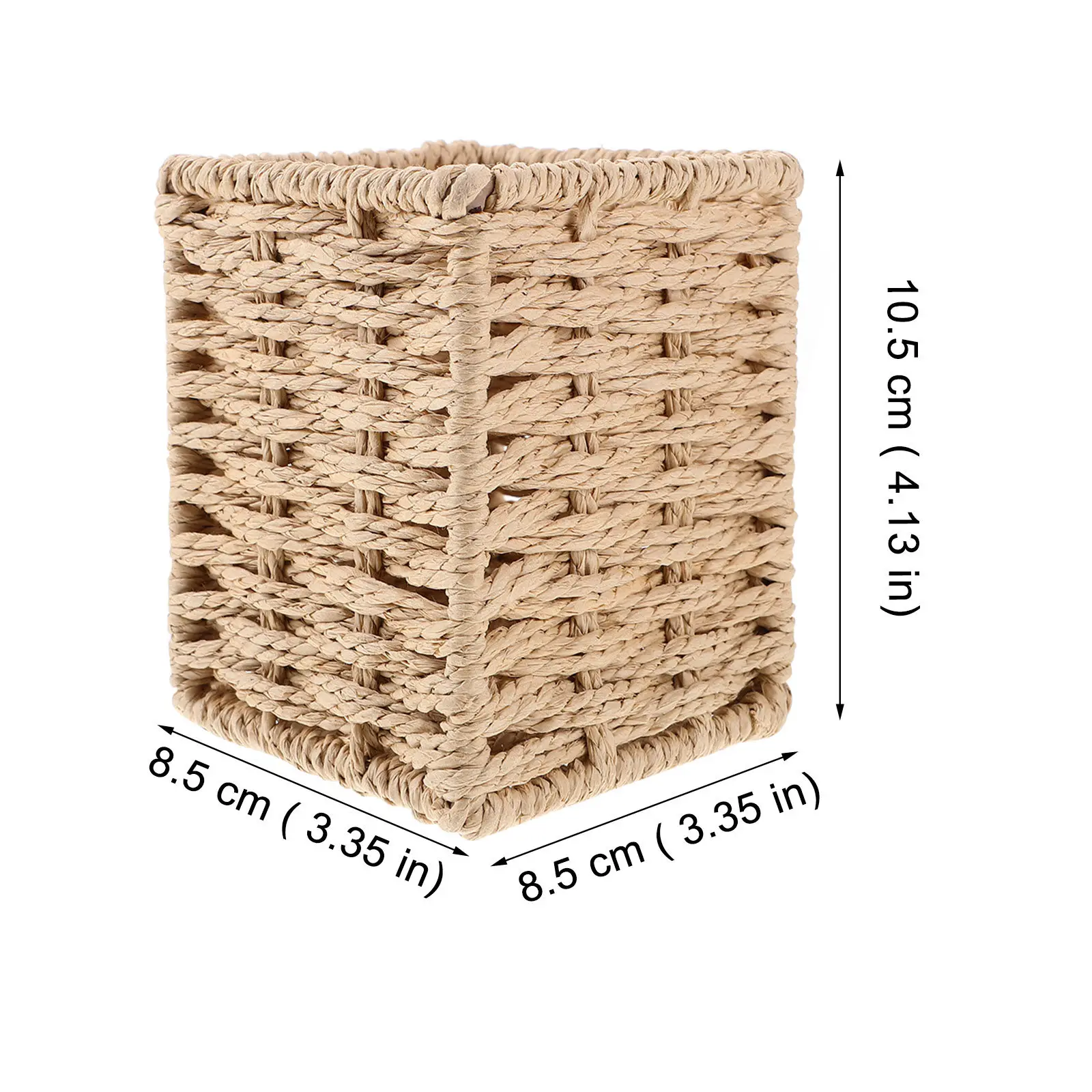 Paper Rope Woven Pen Holder Sturdy Pencil Organizer Desk Storage Basket Makeup Brush Holder Makeup Brush Organizer