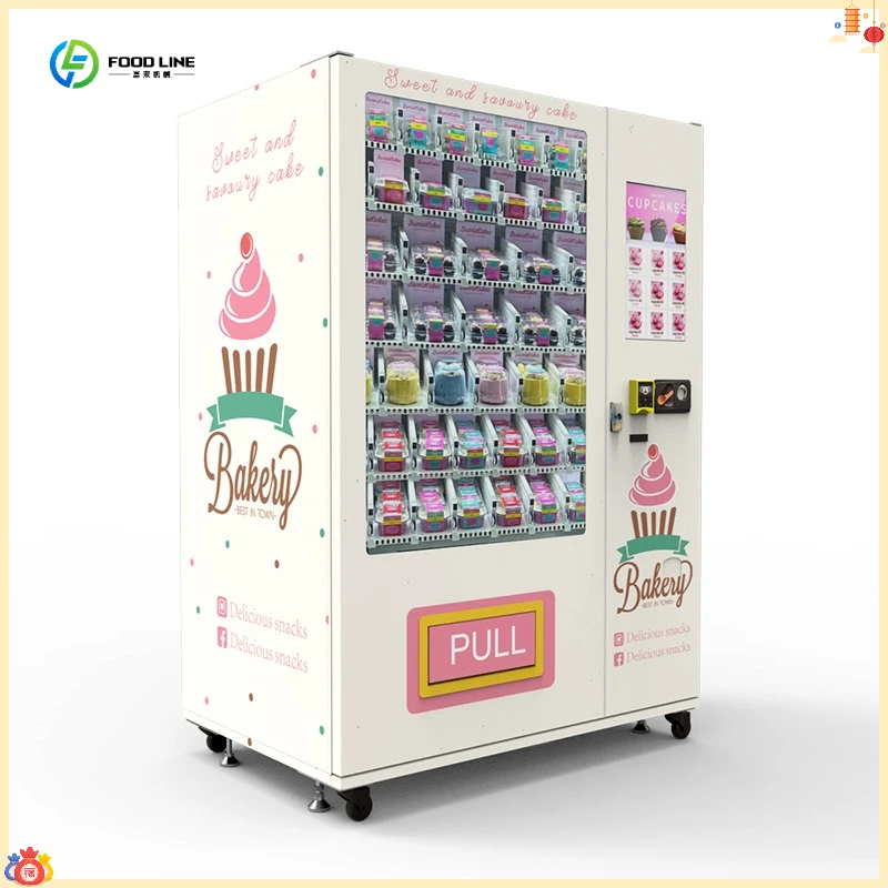 Interactive Card Vending Machine Touchscreen Cake Dispenser Machine with Display for Sale FL Customized