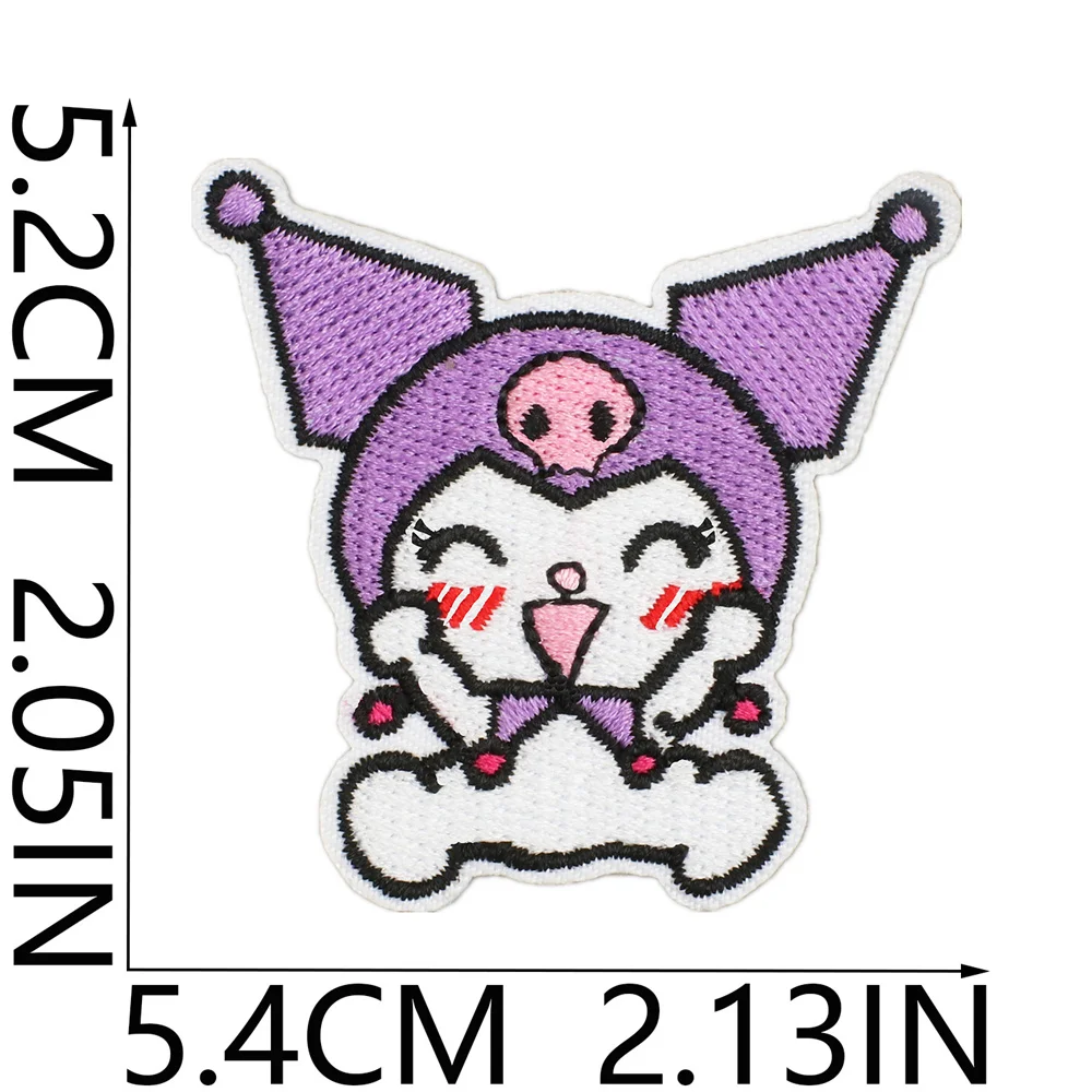 New Hello Kitty Melody Patch Iron On Embroidered For Clothing Cartoon Anime Patches For Kid Clothes view 6