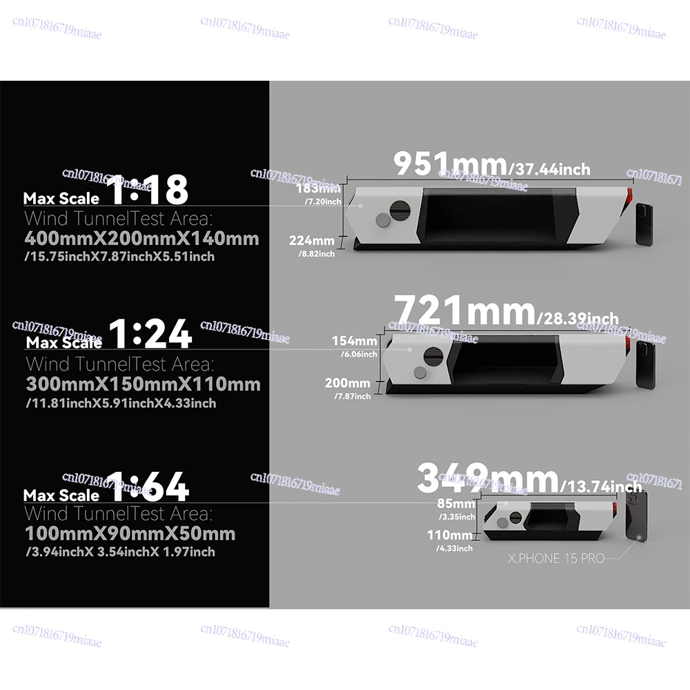 1:18 1:24 1:64 Test Model Car, Desktop Wind Tunnel Tester