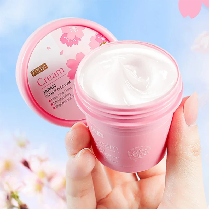 Crema Facial Sakura japonesa, blanqueamiento, antienvejecimiento, reducción de poros, cosméticos, hidratante, esencia de flor de cerezo, emulsiones de loción Facial