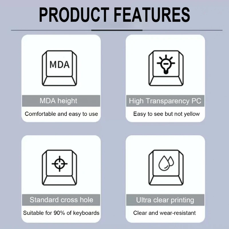Copritasti PC qualità 120 tasti per tastiere meccaniche Copritasti classici trasparenti