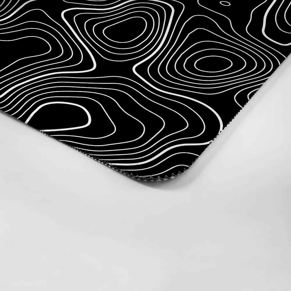 Black and white lines  Mousepad Mouse Mat Desk Mat With Pad Gaming Accessories Prime Gaming XXL Keyboard Pad