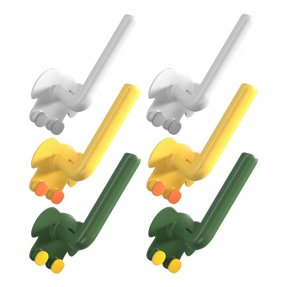 

6pcs Nail free Hooks Heavy Duty Wall Mounted Coat Hooks Plastic Hangers Towel Bathroom Decorative Robe Sturdy PP