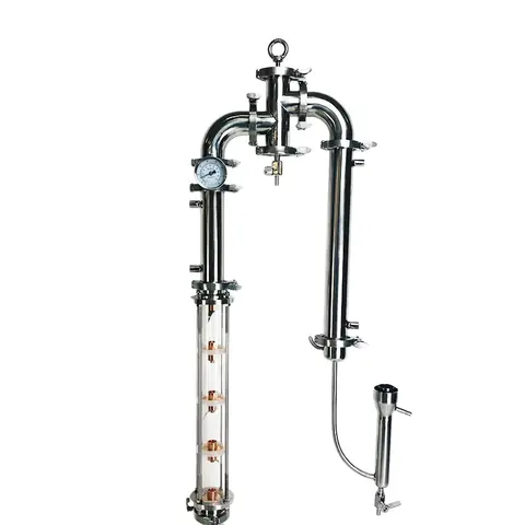 2" OD64 Household Pure Copper Or SS304 Column Distillation Machine With 2"Gin Basket Set And 5pcs Bubble Plates For Homebrew