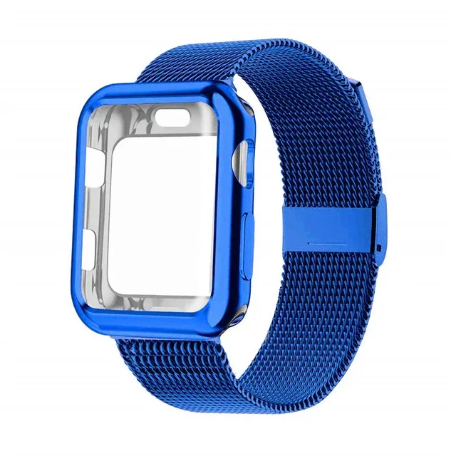 Milanese Loop Case+Armband für Apple Watch Band 8 Ultra 7 6 5 SE 4 3 2 Armband für iwatch 41mm 40mm 44mm 38mm 42mm 45mm Correa