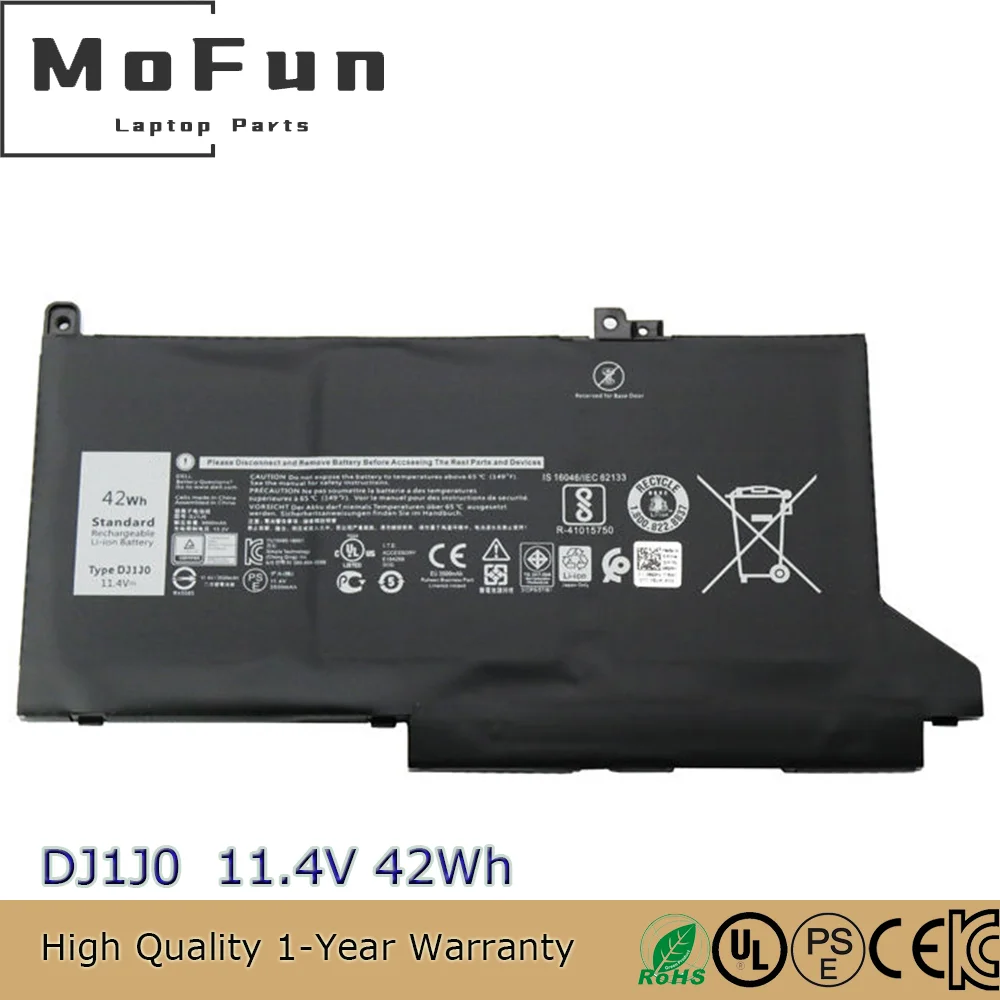 Новый оригинальный аккумулятор DJ1J0 F3YGT для Dell Latitude 12 7280 7290 13 7380 7390 14 7480 7490