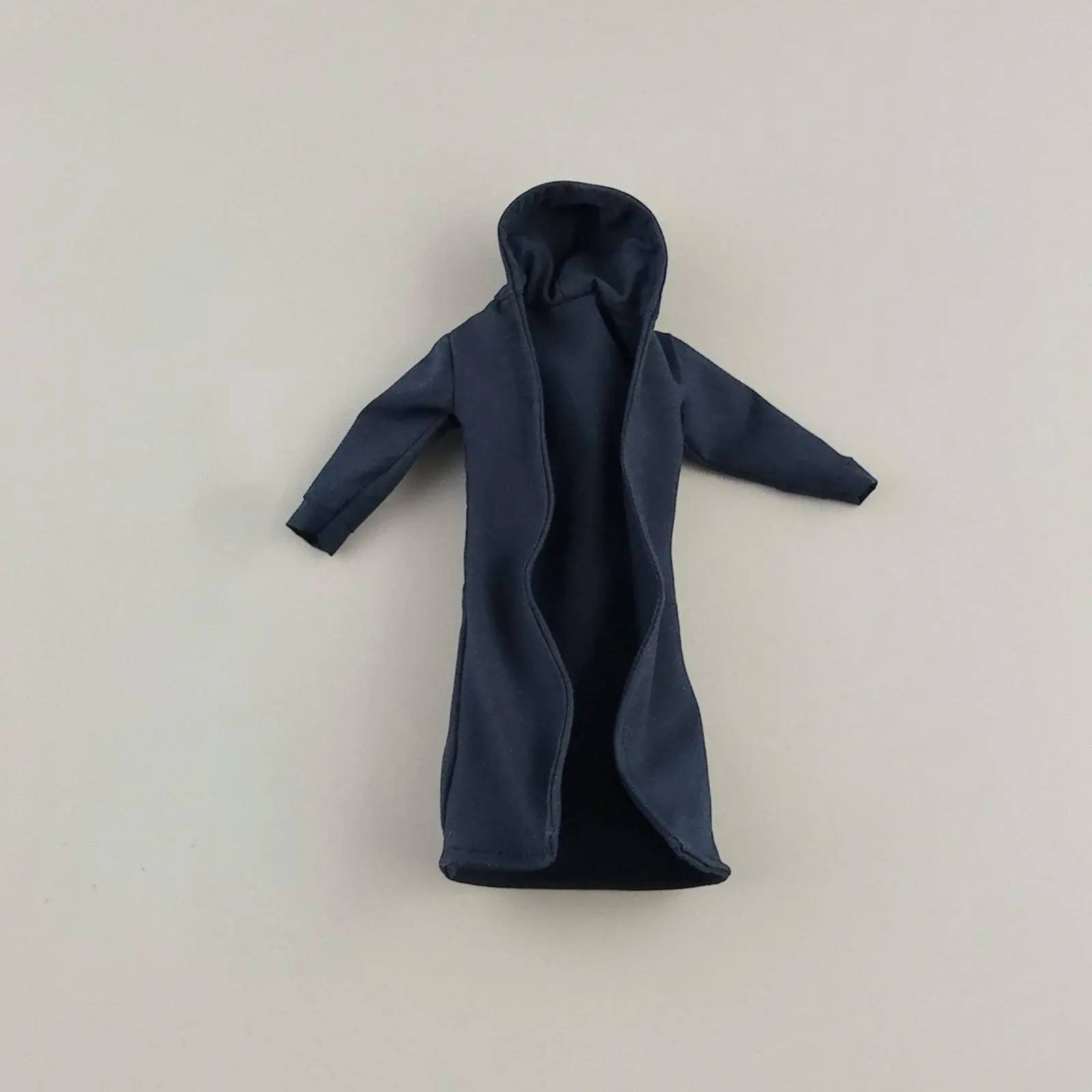 Action Figure Trench Coat with Hood 1 12 Doll Outerwear Wire Posing Collectible Cloth Garment for BJD Wardrobe Decoration