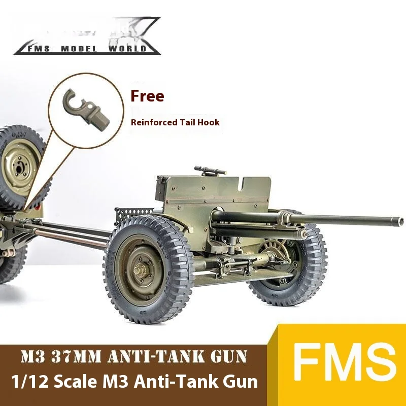 

Fms 1:6 1:12 Альпинисты Willis Автомобиль с дистанционным управлением Оригинальные аксессуары Имитация антибак-пистолета Съемная модель Буксированный тяжелый пистолет Rc