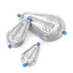 Flat Lead Sinker with Plastic Tube Fishing Weights 10g/20g/40g/60g/80g/100g/120g/150g Lead Weights Fishing Tools Accessories