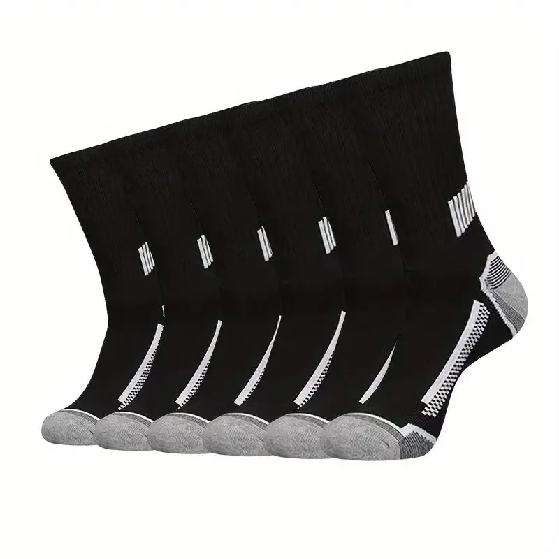 10/30 Pairs Neutral Solid Color Round Neck Socks Spring Summer Sweat Absorbing Breathable Comfortable All-season Sports Socks view 6