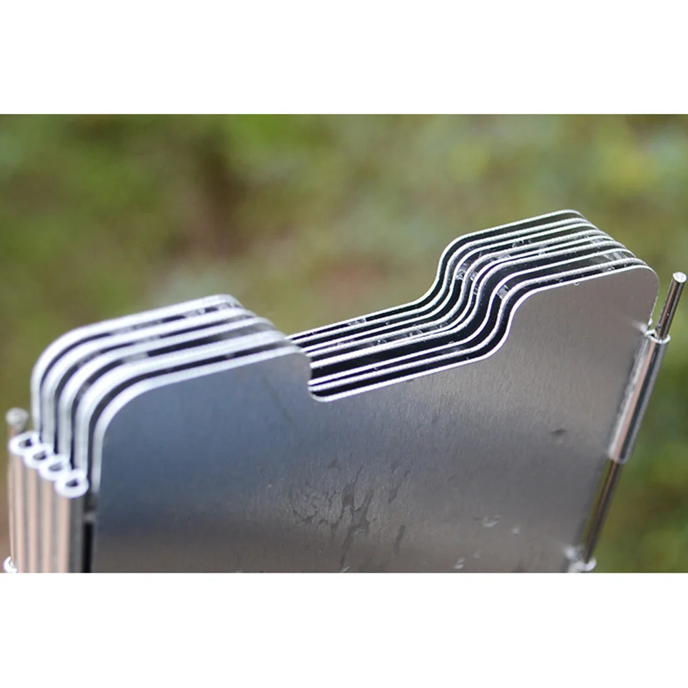 

9 Plates Folding Stove Windscreen Portable Camping Outdoor Aluminum Fuel Saving Foldable Storage Picnic Barbecue