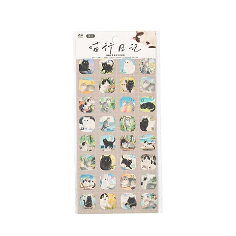 

24 компл./1 лот Kawaii наклейка для скрапбукинга мяу весело ежедневный планировщик для скрапбукинга декоративные канцелярские принадлежности для рукоделия