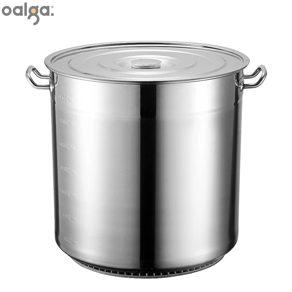 Barrel Energy-Saving Soup Bucket Fin 304 Stainless Steel Bucket Lid Hotel Canteen School Commercial Soup Pot Thick Stock Pots