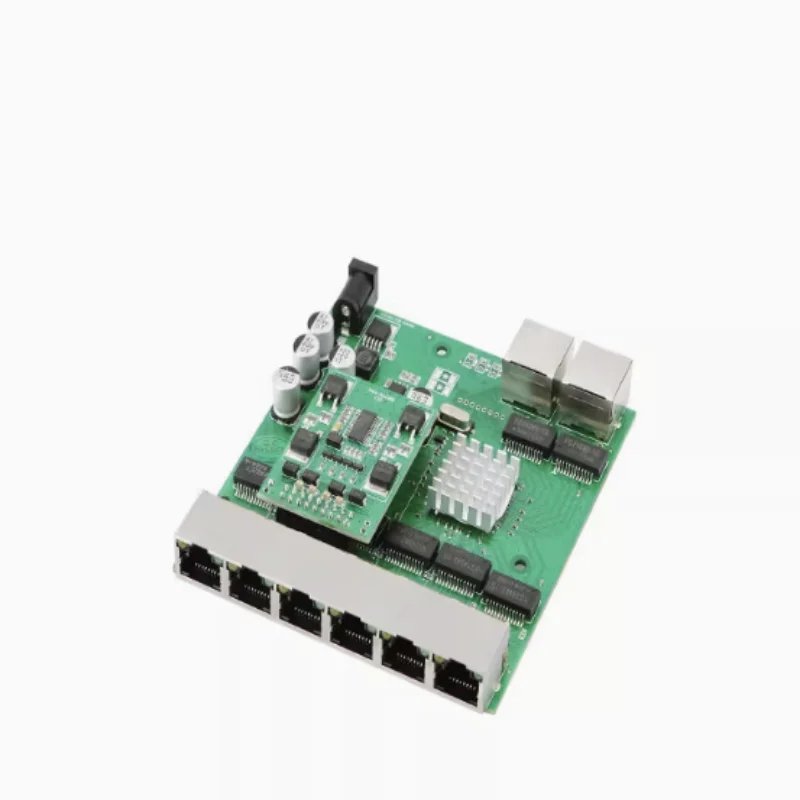 8-port Gigabit switch industrial grade wide voltage 9~52V wired computer Internet splitter standard POE48V module