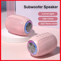 Speaker Bluetooth pink strong function portable Bluetooth speaker outdoor speaker waterproof 10W bass support TF card