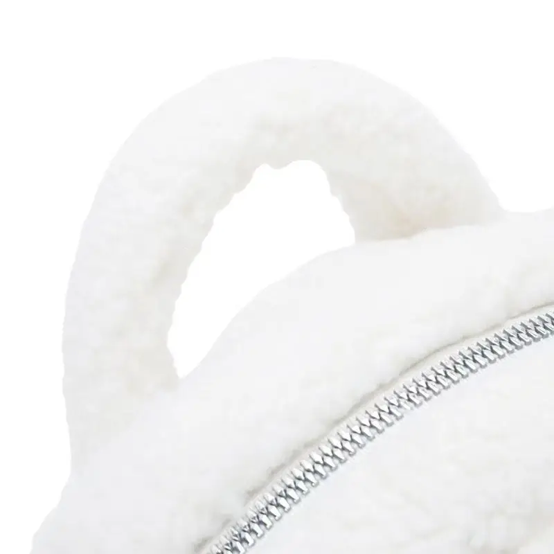 Adidas 9L W Fluffy Bp) Women's Versatile Simple Backpack with Brand Logo, Made from Recycled Polyester (Polyester Fiber, Han Jade White Kb5958)