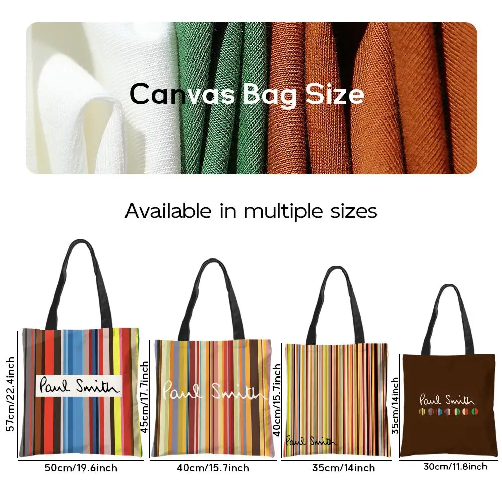 Storage Bags Pattern Tote Bag Aesthetic Canvas Shoulder Bag Lightweight Shopping Bag S-Smith Fashion P-Paul