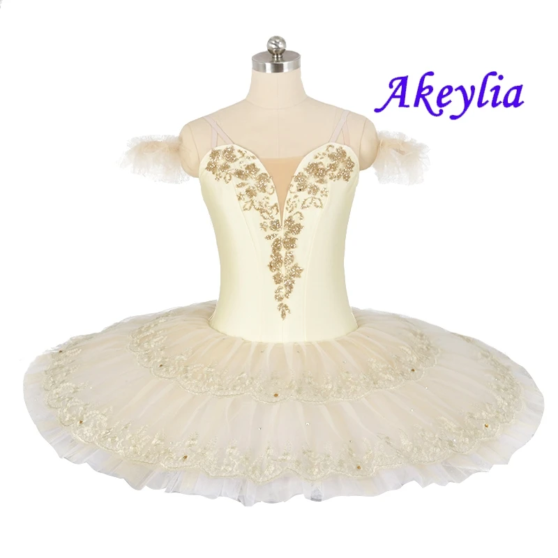 Cream beige Paquita Ballet Tutu women Professional Platter Pancake Tutu classical Dress girls Competition performance BLST20083