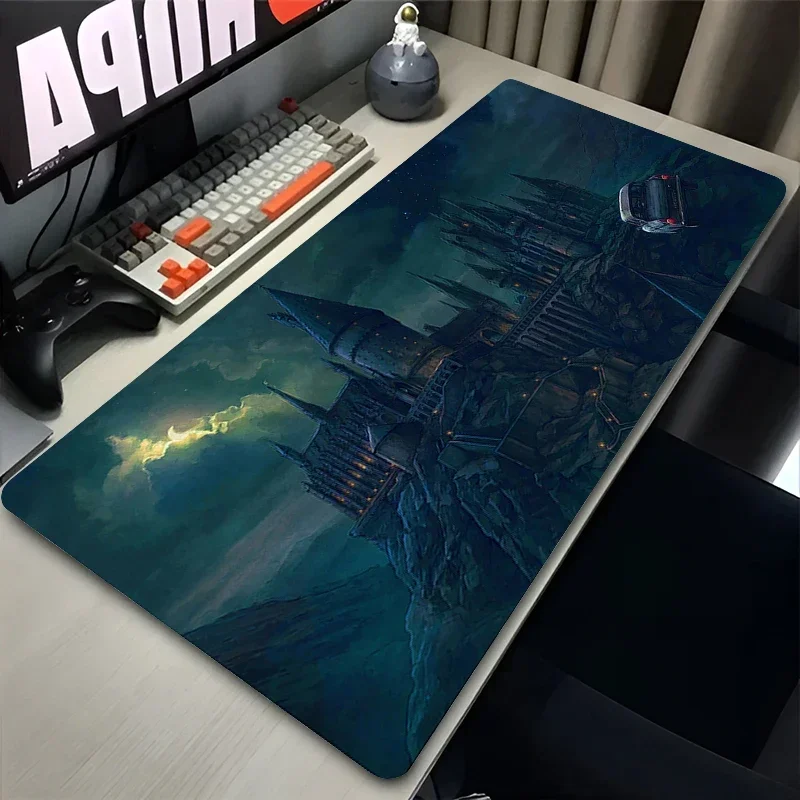 Alfombrilla de ratón para PC, alfombrilla de ratón de Anime Castle Potters de 900x400, alfombrilla de escritorio extendida de goma antideslizante para ordenador portátil, armario para jugadores, alfombra para teclado HD
