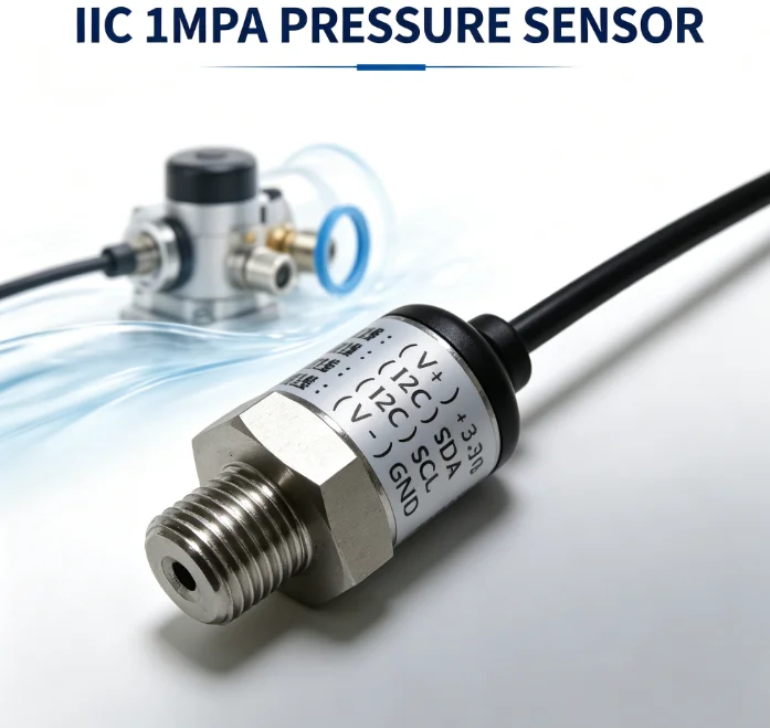 3.3V powered I2C communication Pressure Sensor 0-1 MPA Sensor Thread: G1/4 Internet of Things Pressure sensor Low power