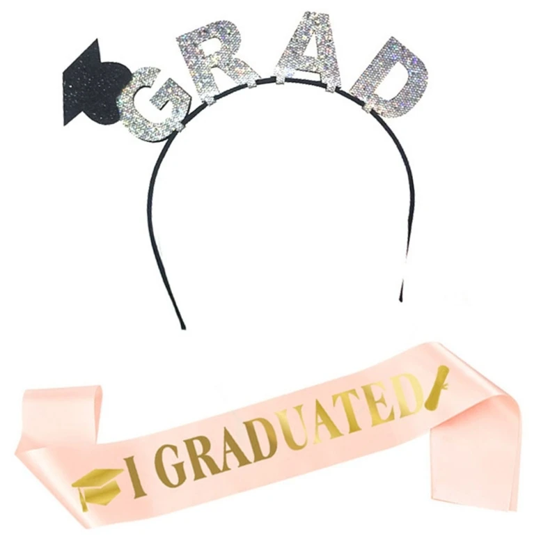 Ceremonial Strap Graduation Hat Shape Headband Ceremony Hair Hoop for Students