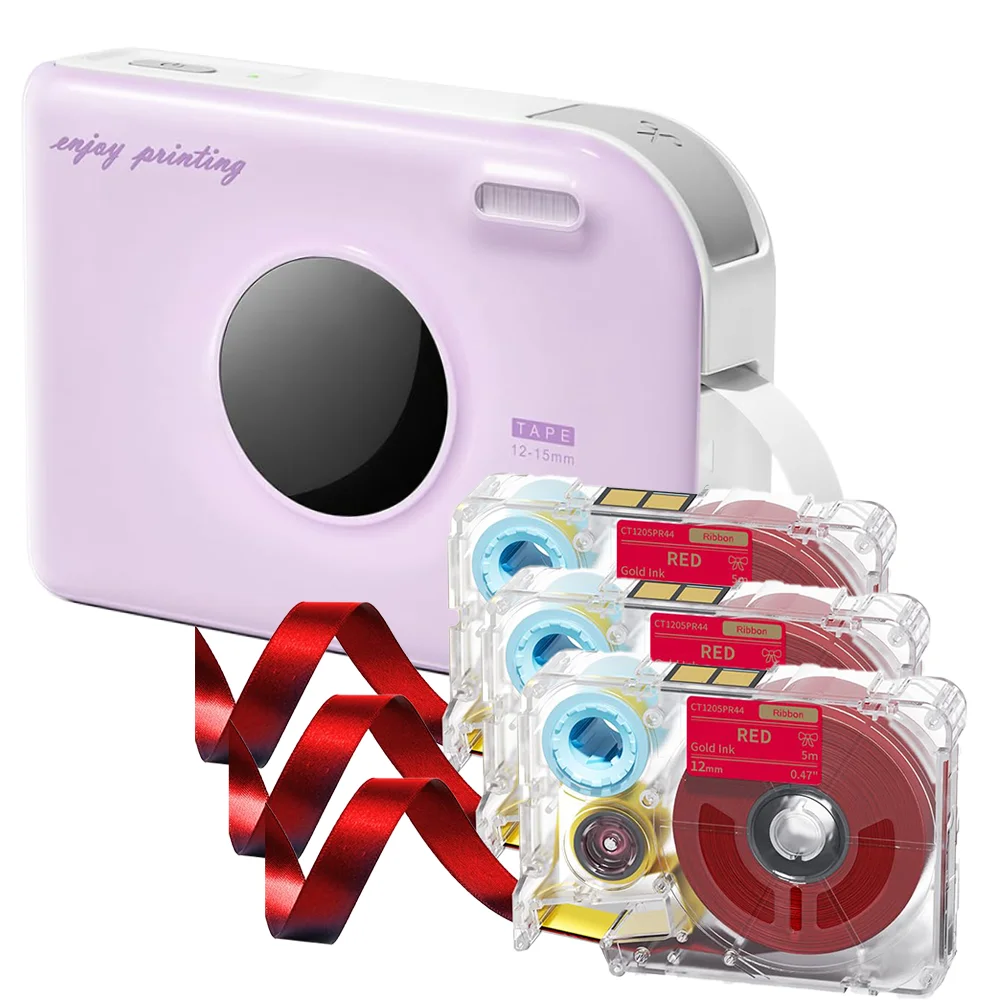 Phomemo A30 Ribbon Label Printer Gift Ribbon Printer With 3 Rolls Ribbons DIY Craft Decoration Gift Wrapping Label Maker Machine