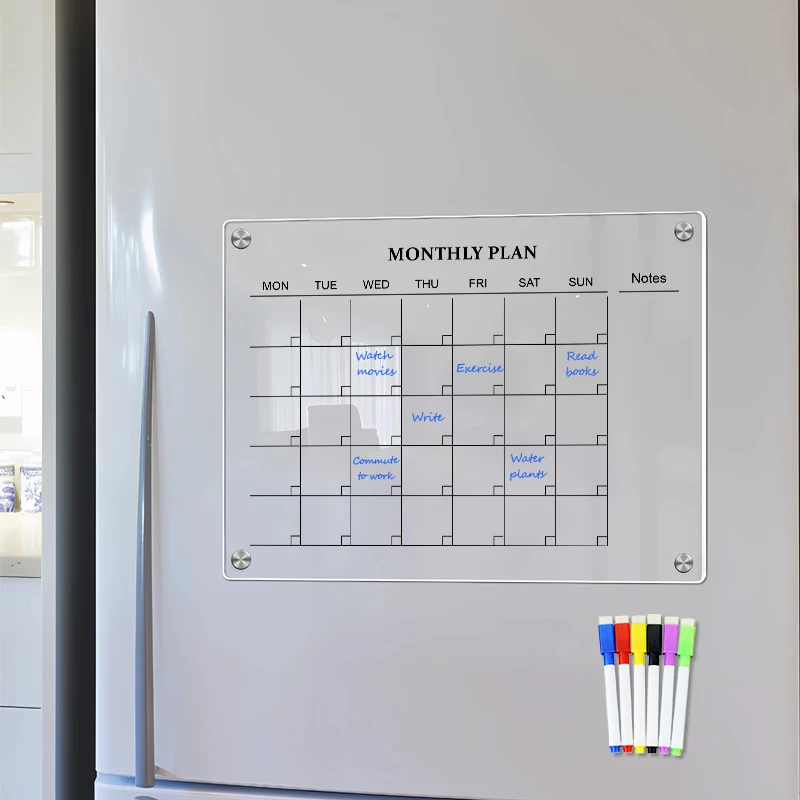 Calendar For Fridge Monthly Weekly Planner Calendar Table Dry Erase Whiteboard Message Board School White Board With Pen