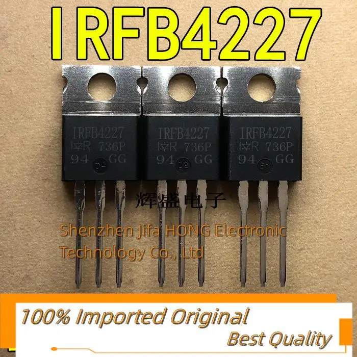 10PCS/Lot IRFB4227 IRFB4227PBF IR TO-220 MOSFET 65A 200V N-Channel Best Quality Original In Stock