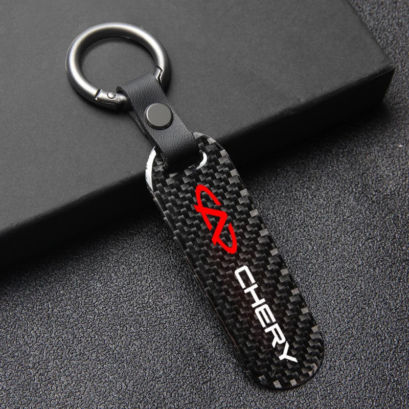 For Chery Tiggo 2 3 4 5 6 7 8 3X 5X Pro T11 5X Glx7 Blossom Fulwin Car Key Chain Key Ring Carbon Fiber Metal Keychain Keyrings