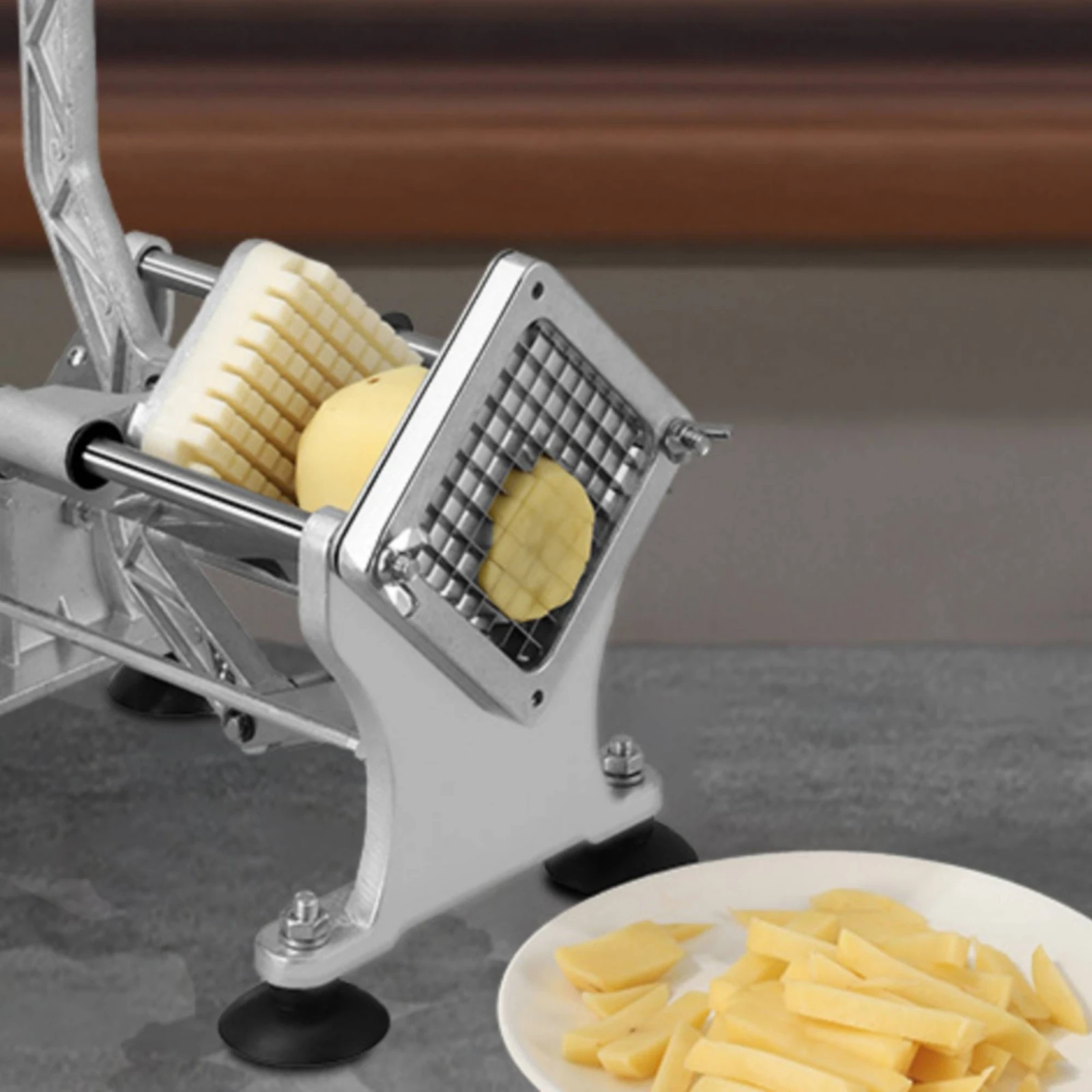 Home Cooking In French - Potato Cutter with Interchangeable Blades Stainless
