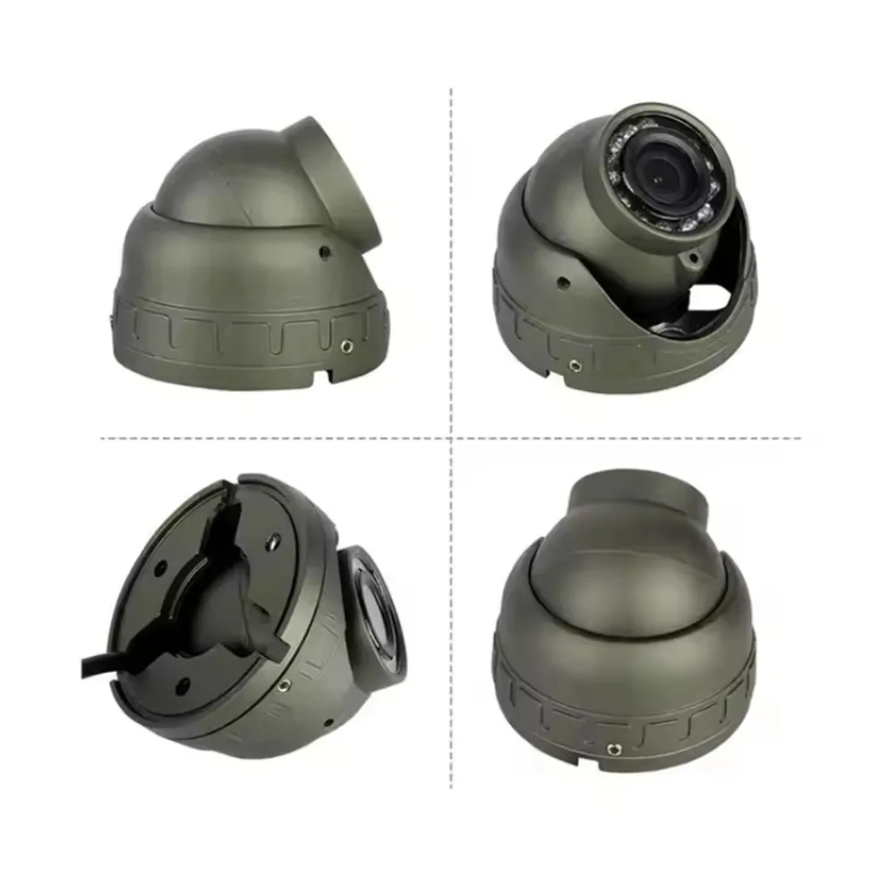 Factory Hot Selling 12V Universal AHD IR Night Vision HD 1080P 720P Car Audio Indoor Dome Camera for Truck Bus Engineer Vehicles