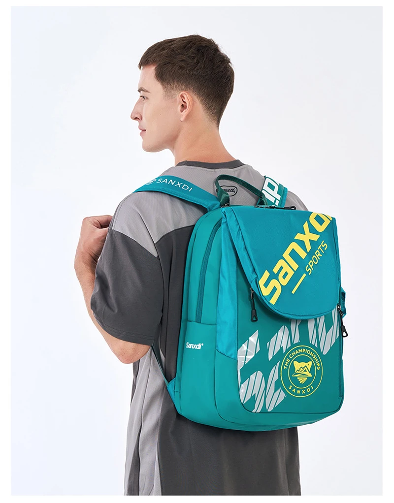 2026 SANXDI Tennis Racket Bag Men Women Shoes Compartment Foldable Tennis Squash Badminton Backpack Lightweight Tennis Backpack view 5