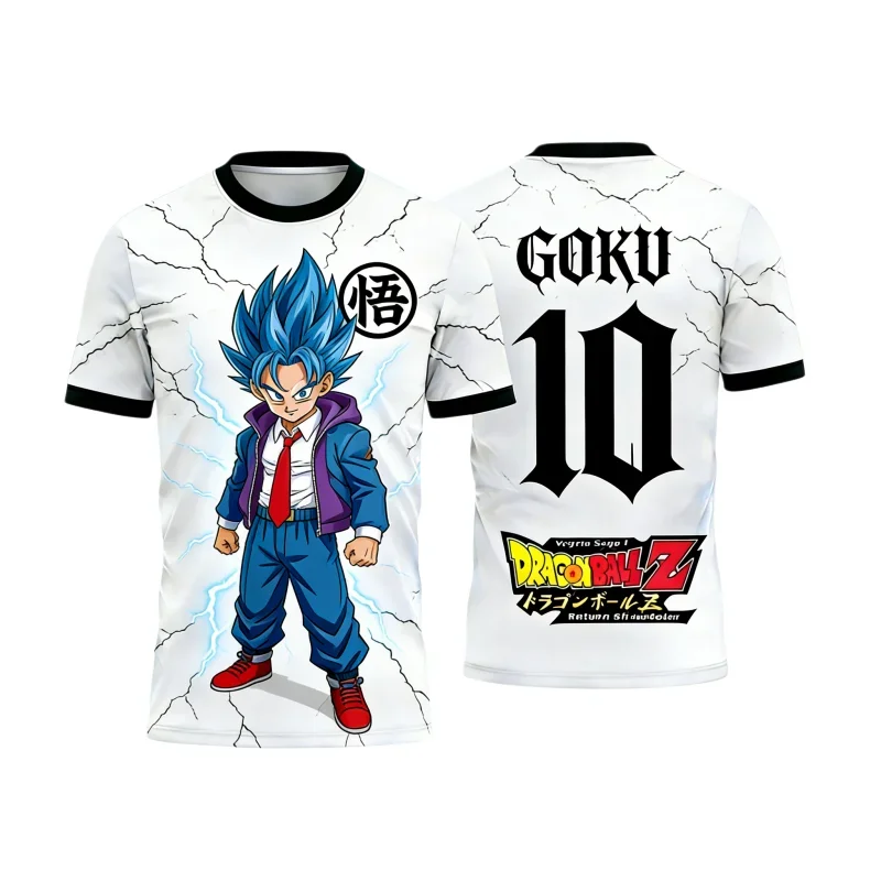2026 Summer Dragon Ball Goku 3D Print T-Shirt Classic Feast Moment Graphic Quick Dry Big Size Sweat Short Sleeve for Adults Kids