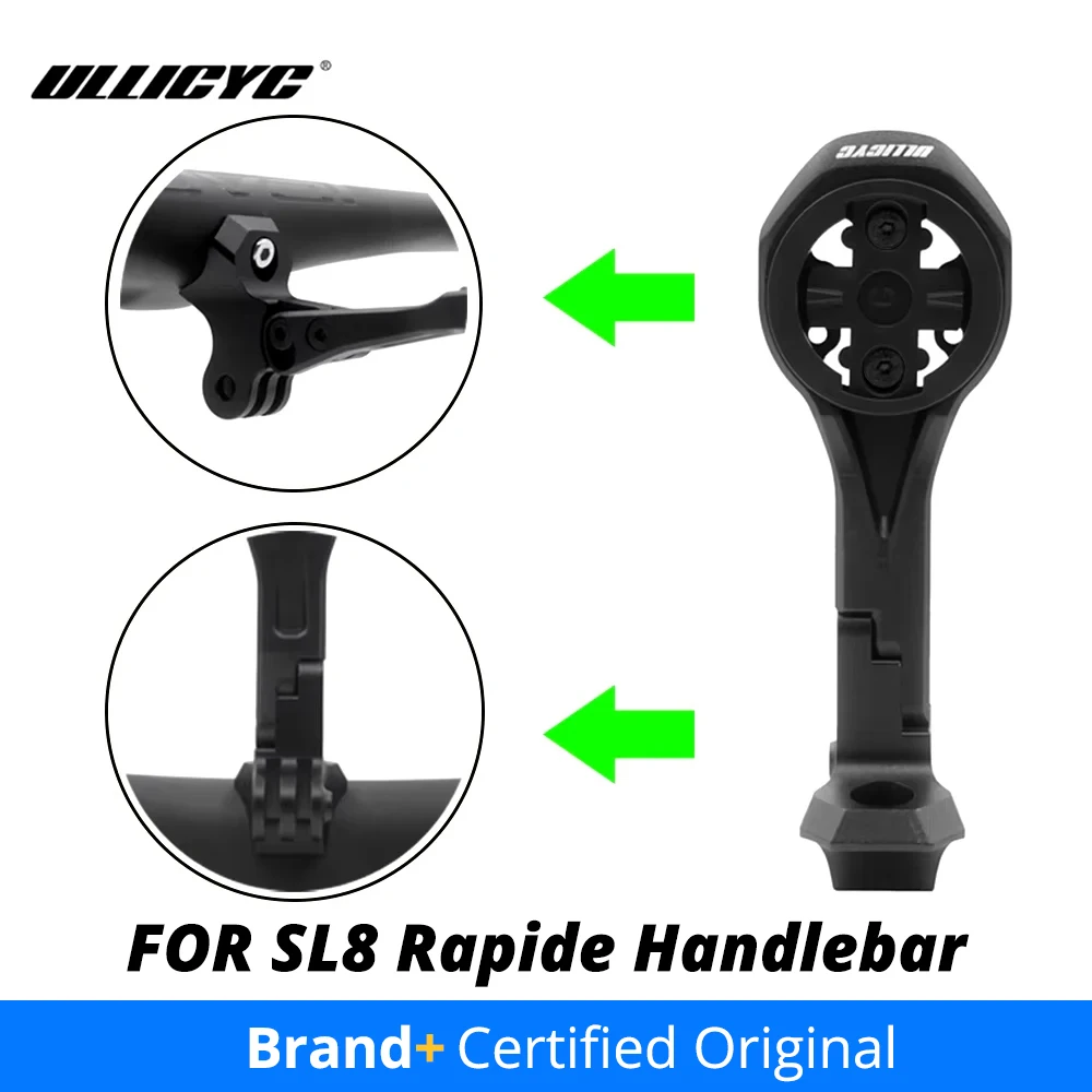 For SL8 Rapide Integrated Handlebar Computer Mount Compatible With Gopro/GPS/Garmin/Bryton/Wahoo  Aluminum Alloy