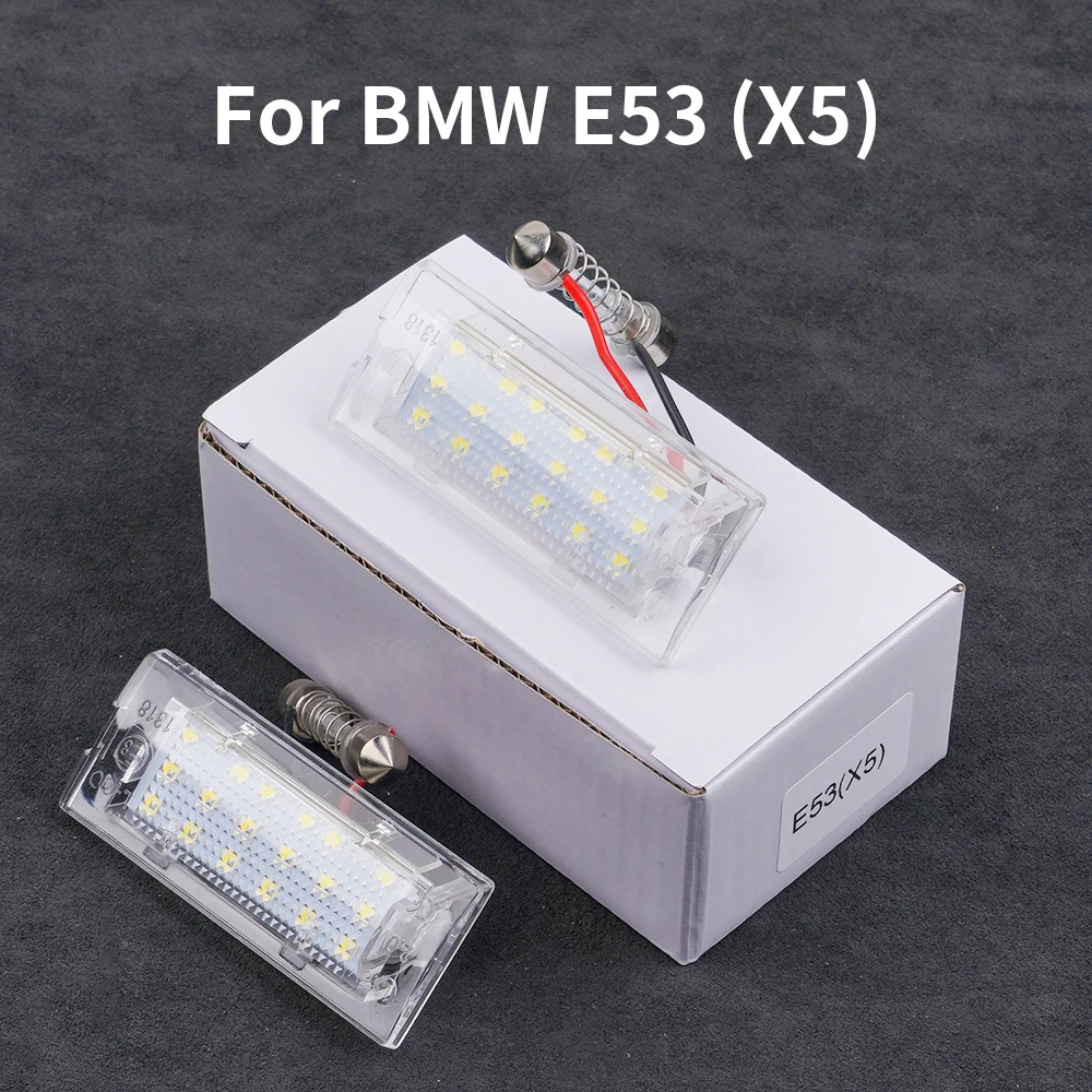 

2pcs For BMW X5 E53 1999-2006 X3 E83 2003-2010 canbus LED Number License Plate Light Error Free white