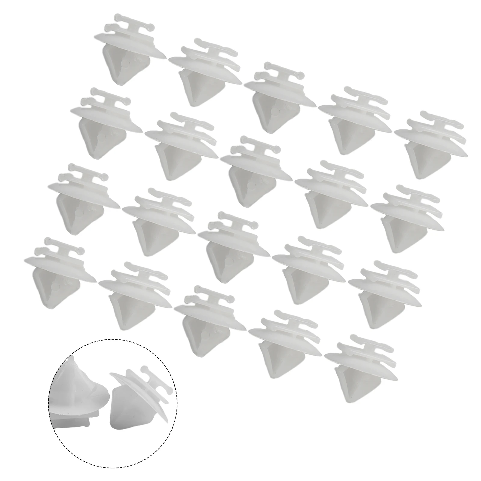 20Pcs Car Exterior Door Trim Clips For C2 C3 206 207 8565.40 856540 7701056846 Plastic Rivet Retainer Trim Panel Retaining Clip