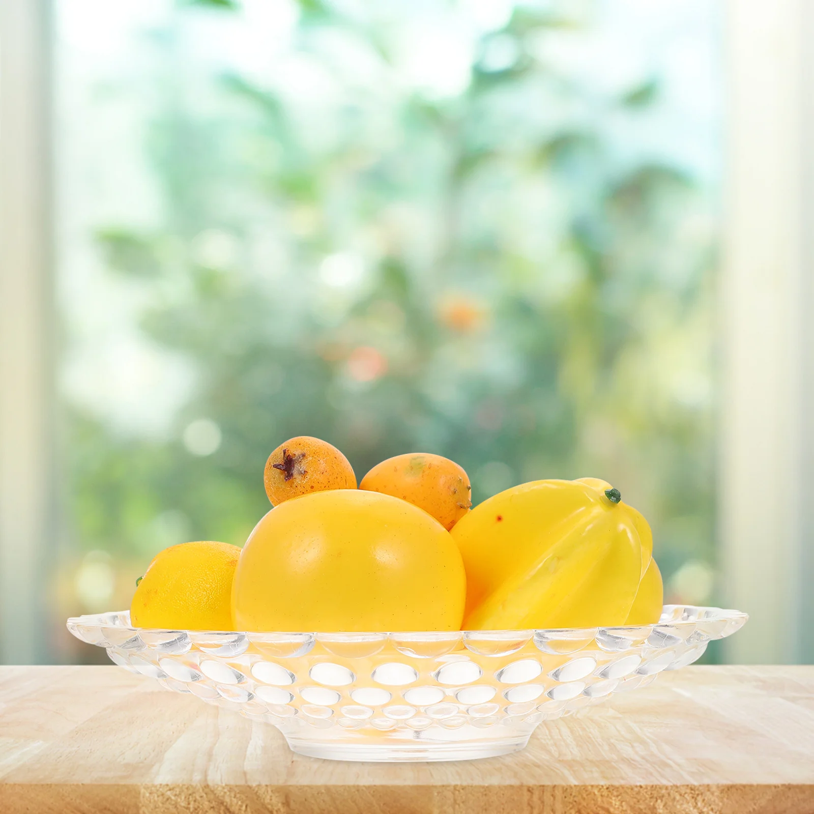 

1Pcs Acrylic Fruit Plate Transparent Snacks Tray Easy Clean Portable Dessert Container Ktv Fruits Holder