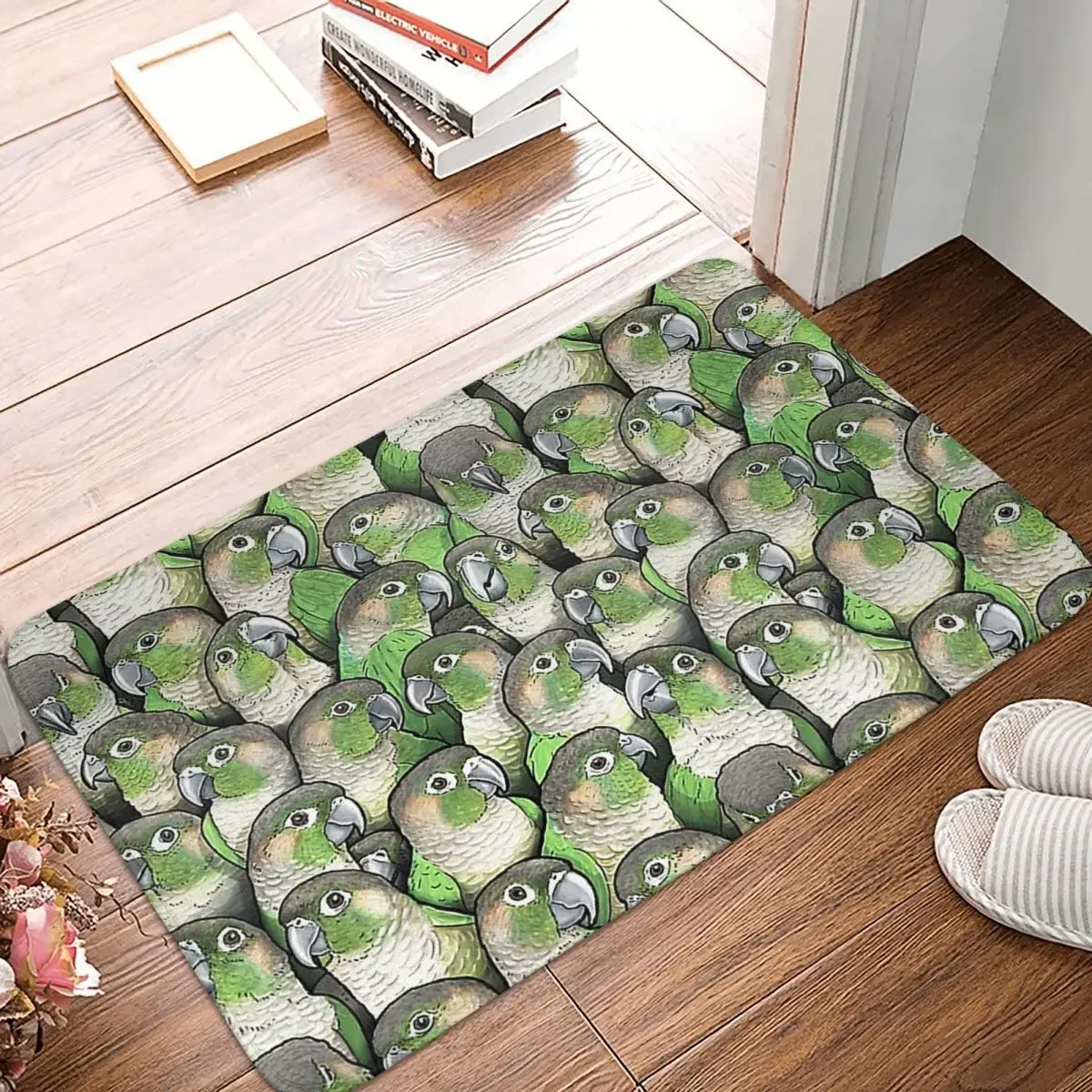 Green-cheeked Conures Doormat Rug Carpet Mat Footpad Polyester Non-slip Antiwear Entrance Kitchen Bedroom Balcony Toilet