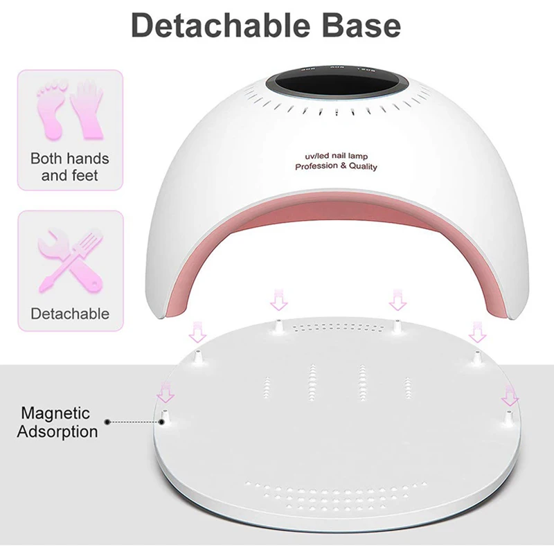 Secador de unhas rápido de alta qualidade, 84w, u1, lâmpada led uv, ferramentas para esmalte em gel, lâmpada de cura com display lcd para manicure
